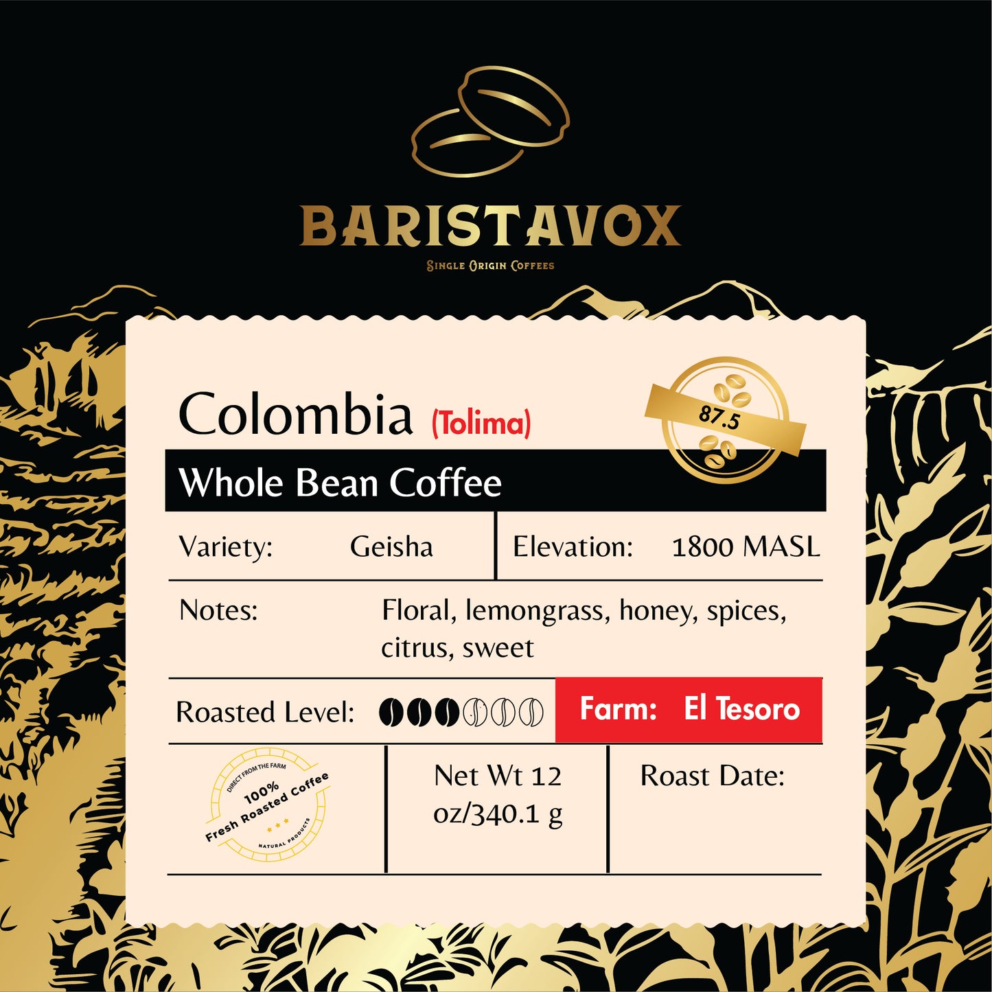 El tesoro geisha single origin coffee