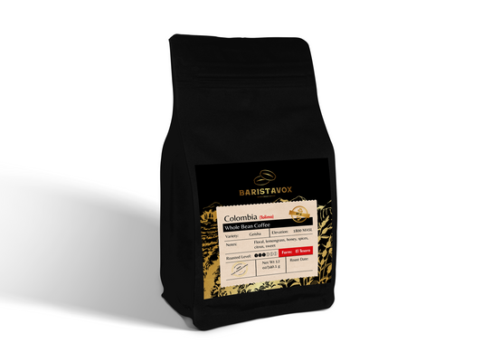 Colombia single origin coffee el tesoro geisha