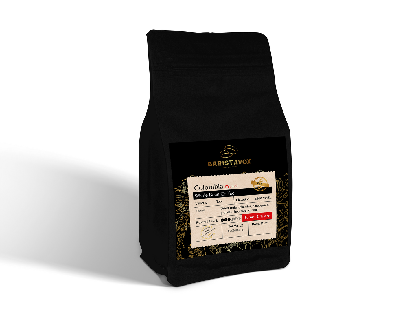 Colombia single origin coffee el tesoro tabi natural